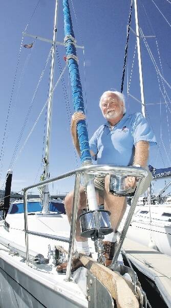 VISION: George Keegan at his beloved Newcastle Cruising Yacht Club in 2005.