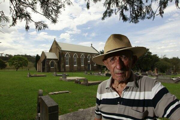 BURY ME HERE: Born-and-bred Camberwell resident Roy Smith outside the historic St Clement’s church earlier this year. 