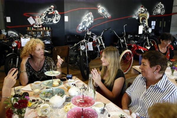 DELIGHTFUL: Wickham Motorcycle Co serves Saturday high tea. 