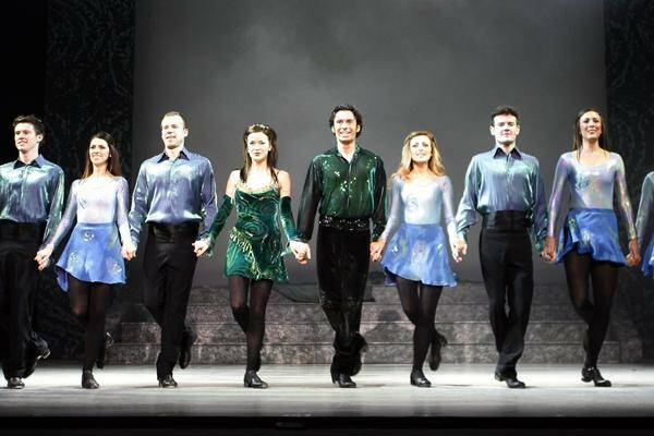 The cast of the Riverdance farewell tour on stage at Newcastle's Civic Theatre this week.  Picture Anita Jones
