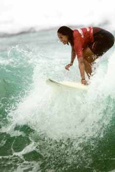 SURF STAR: Ginaya Henare competes in 2010.