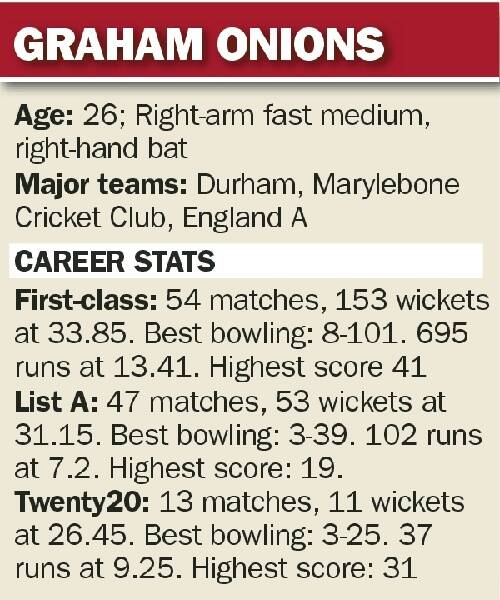England A quick Graham Onions joins Stockton