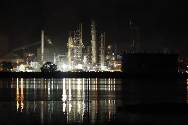 DISCHARGE: Orica's Kooragang Island plant.