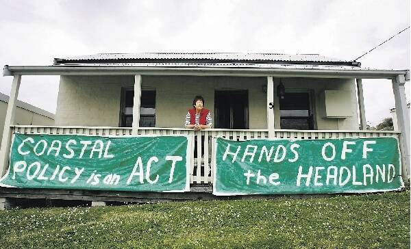HOME FRONT: Catherine Hill Bay Progress Association president Sue Whyte at her home yesterday.- Picture by Darren Pateman