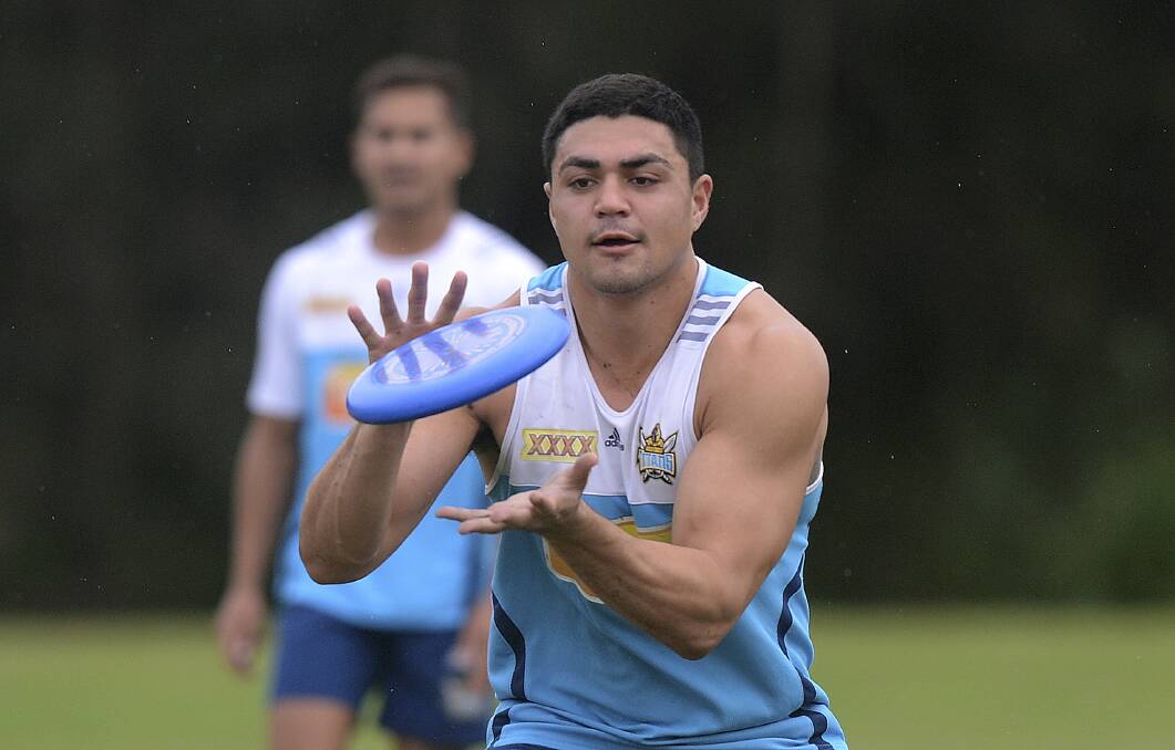 SELF-BELIEF: Stockton’s Shane Gray training with the Titans at Robina.   