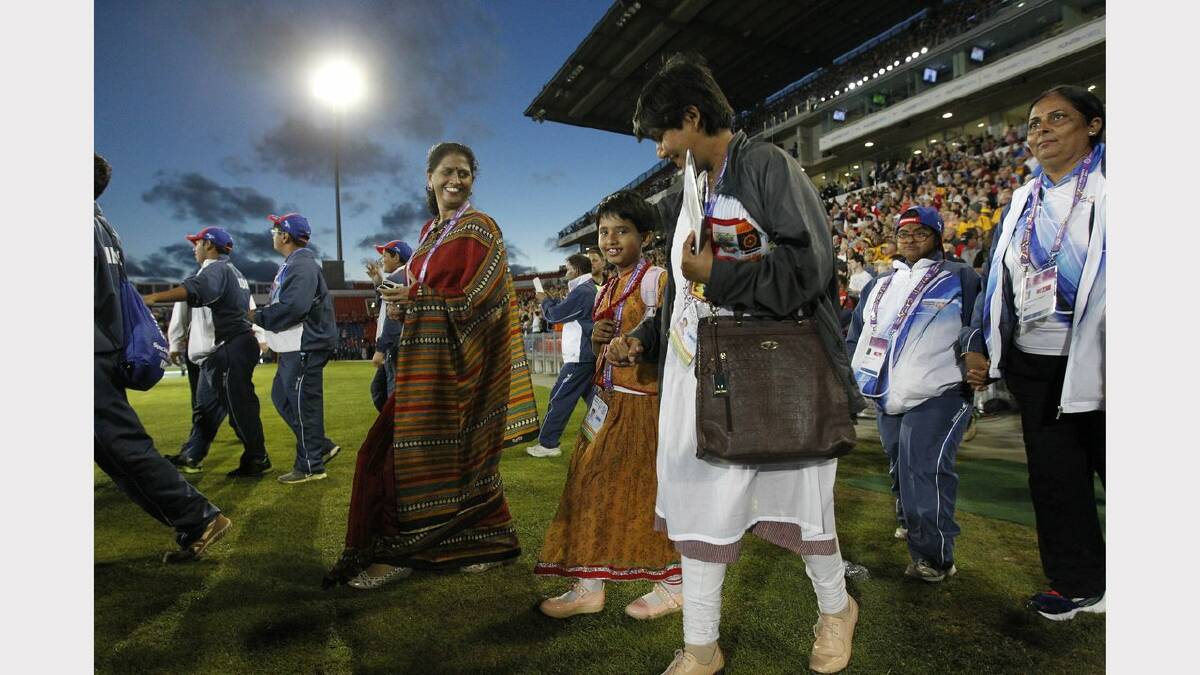 The opening ceremony of the Special Olympics on Sunday night.Athletes from Bharat arrive at the stadium. Picture Jonathan Carroll