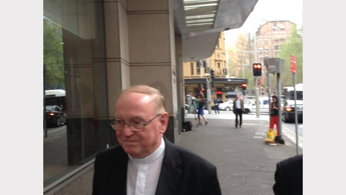 Monsignor John Usher outside the special inquiry hearing in Sydney on Monday. Picture: Ian Kirkwood