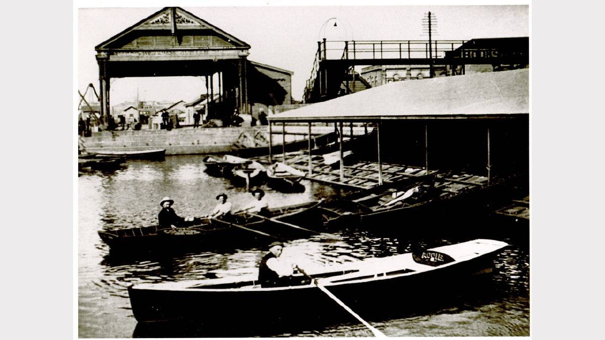 ARCHIVAL REVIVAL 1900s: Photographs from the Newcastle Herald's files.Butcher boats in a Newcastle boat harbour, circa 1900.
