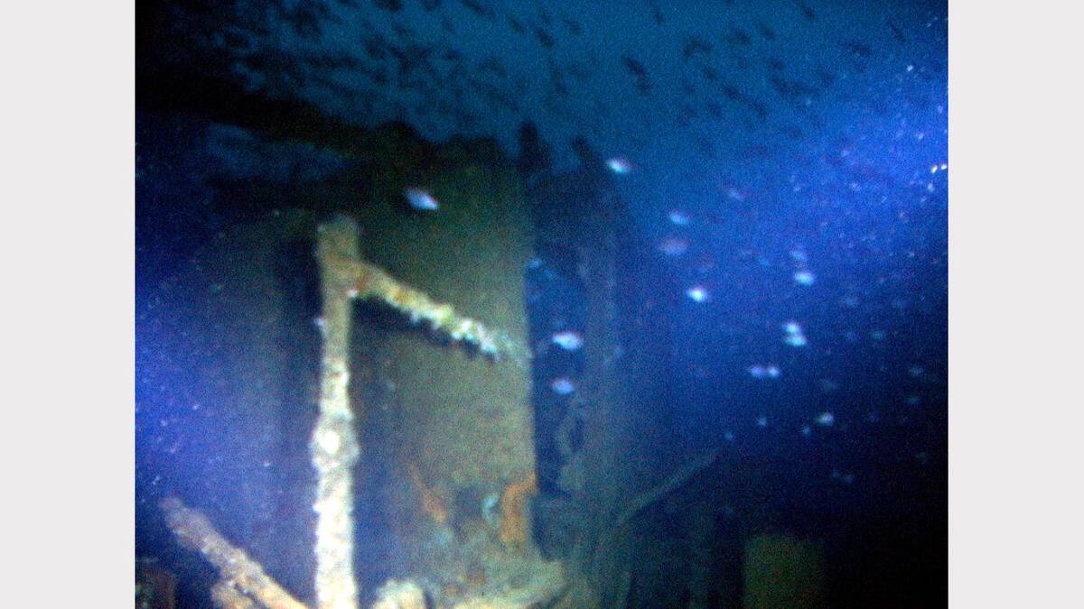 The bridge of the BHP freighter Iron Knight that was sunk off the NSW south coast by a Japanese submarine in 1943. It has been found by a team of deepwater scuba divers. Picture supplied by Samir Alhafith.