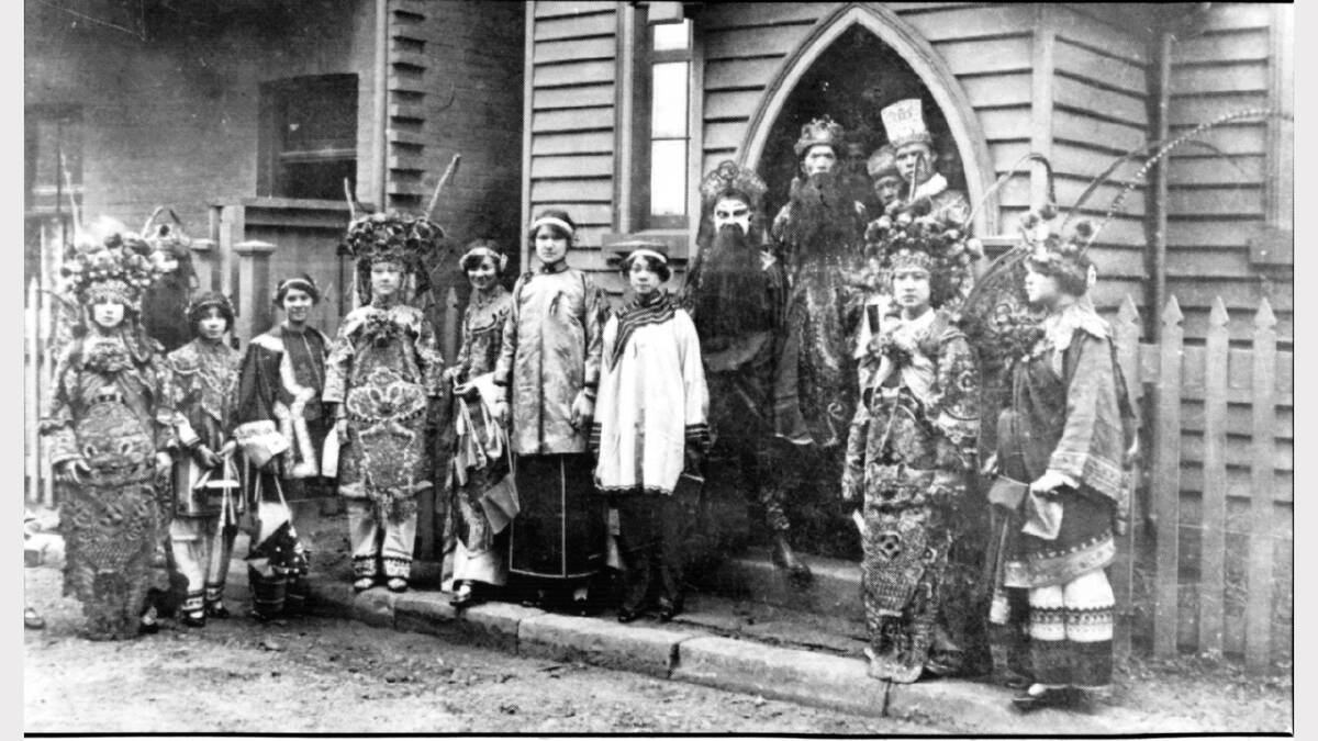 ARCHIVAL REVIVAL 1900s: Photographs from the Newcastle Herald's files. A GROUP of Christian Chinese in traditional dress (at left) prepare for a Newcastle parade, probably about 1914. 
