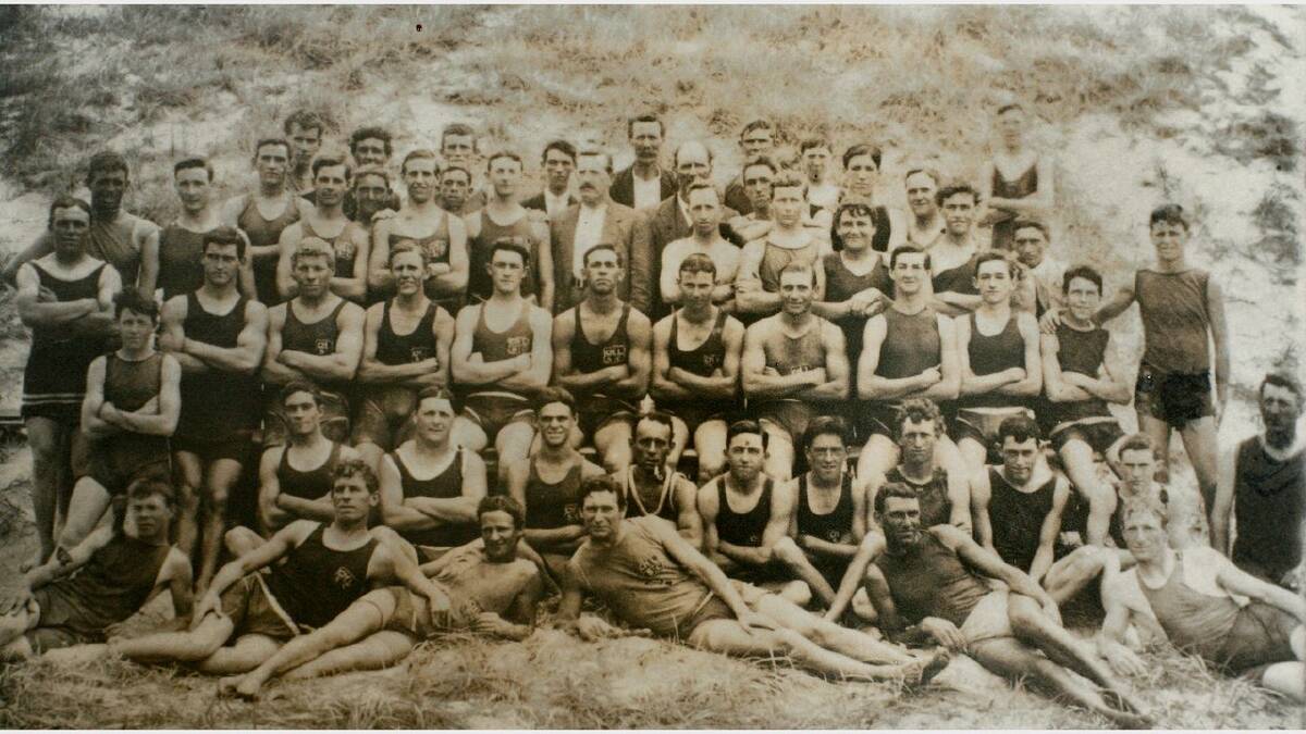 ARCHIVAL REVIVAL 1900s: Photographs from the Newcastle Herald's files.Copy picture of original Cooks Hill Surf Life Saving Club members in 1911.