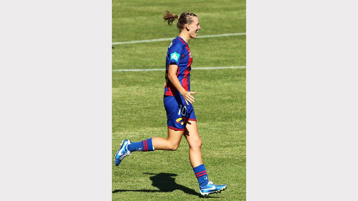 Emily Van Egmond after scoring the goal of the year. It was  in round 11 against Perth Glory on January 5. 