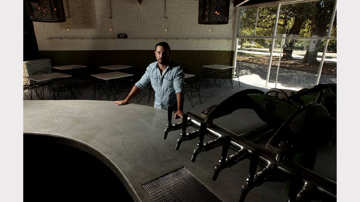 BUSINESS TIME: Chris Joannou in his new business - a cafe, restaurant and bar called The Edwards.