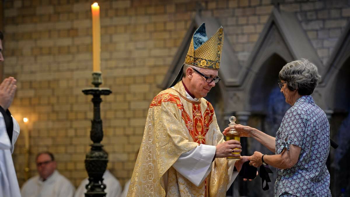  READY TO SERVE: Greg Thompson was installed and enthroned as the 13th bishop of the Diocese of Newcastle.  Picture: Marina Neil