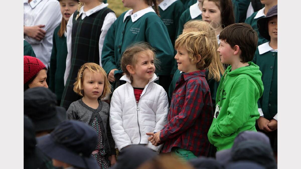 Scenes from the opening of the memorial Harry Dunn Climb at St Catherine's College, in Singelton on Friday. Harry was killed in a school bus accident last year. Picture: Jonathan Carroll  