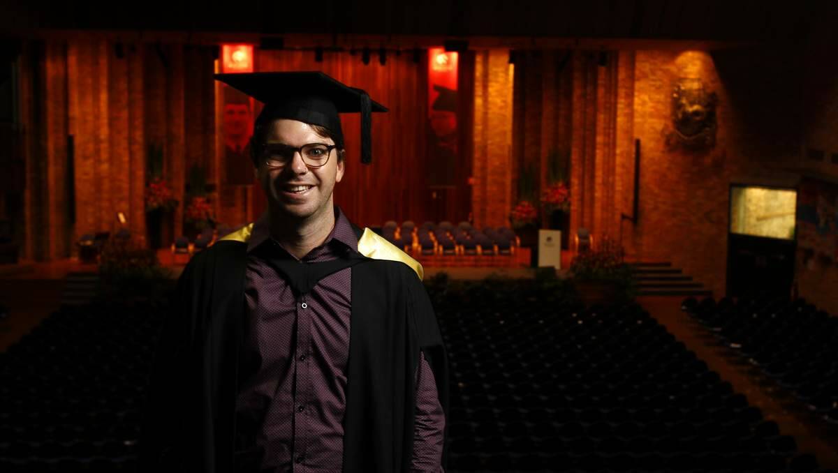 THIRST: Honours graduate Ryan Jones is now embarking on a PhD.  Picture: Jonathan Carroll