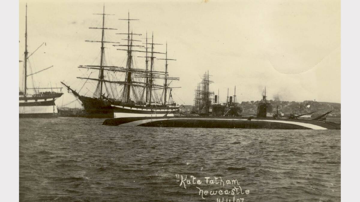 ARCHIVAL REVIVAL 1900s: Photographs from the Newcastle Herald's files. The barquentine Kate Tatham shortly after it capsized in Newcastle Harbour in November, 1907