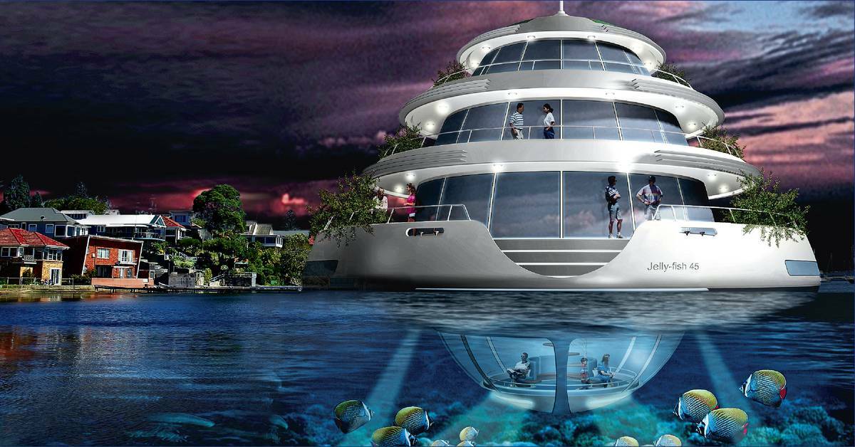 How floating accommodation might appear in Lake Macquarie.