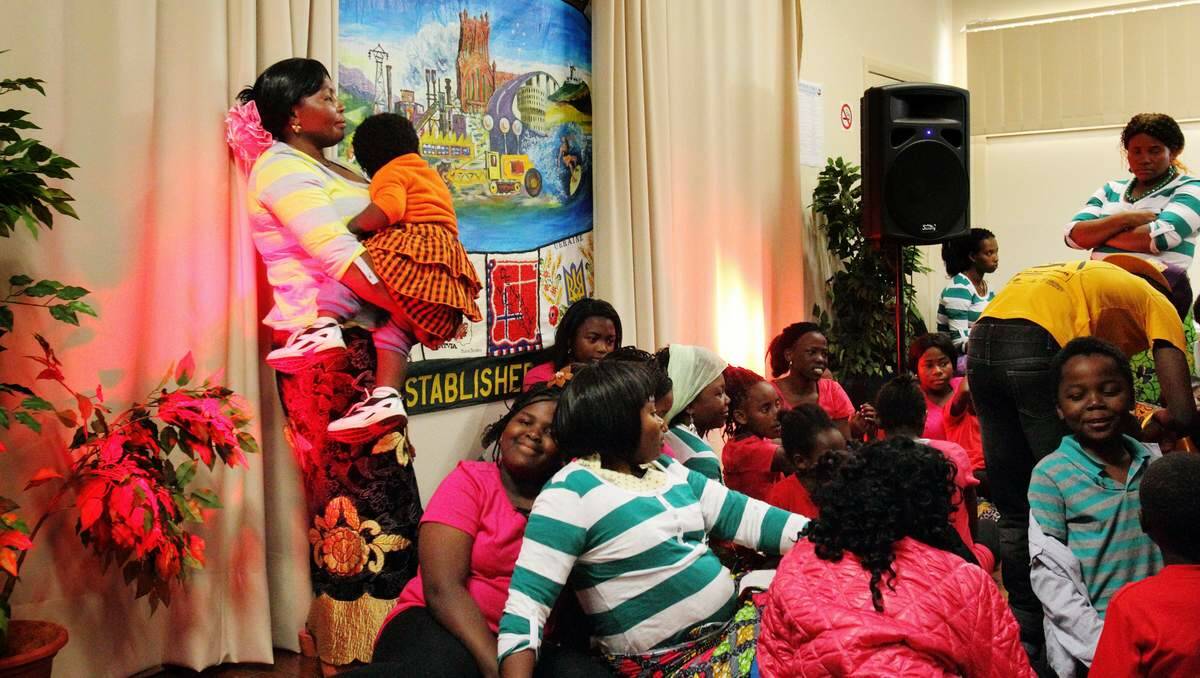  Newcastle's Congolese community performing a play  during Refugee Week.  It is one of the communities supported by the Ethnic Communities Council Newcastle & Hunter Region, whose funding is being reivewed by the Federal Government.