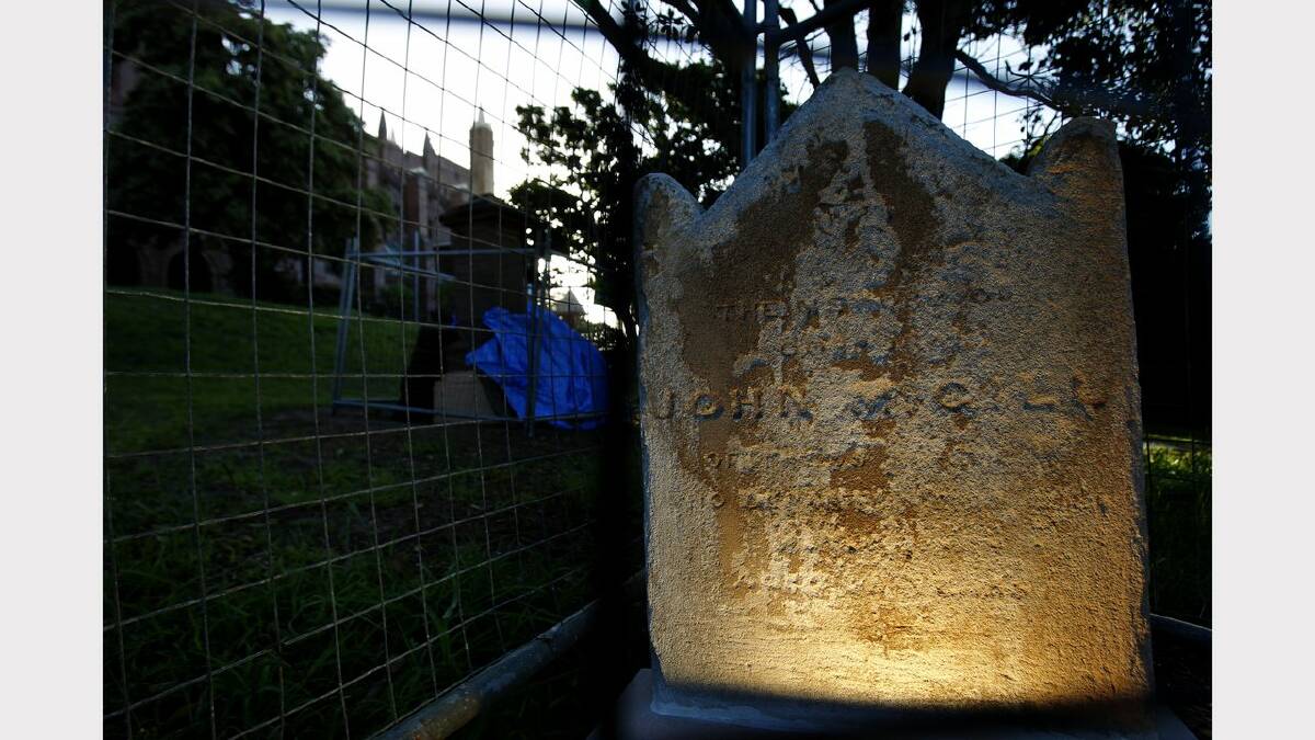 The headstone of John McGill which had restoration work last year to make it sit firmly. Picture MAX MASON-HUBERS 