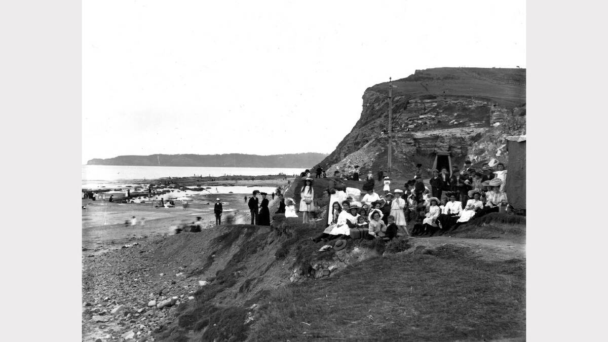 ARCHIVAL REVIVAL 1900s: Photographs from the Newcastle Herald's files. Taken on April 14, 1902, the photograph shows a large picnic party outside the entrance to number one tunnel at Merewether. 