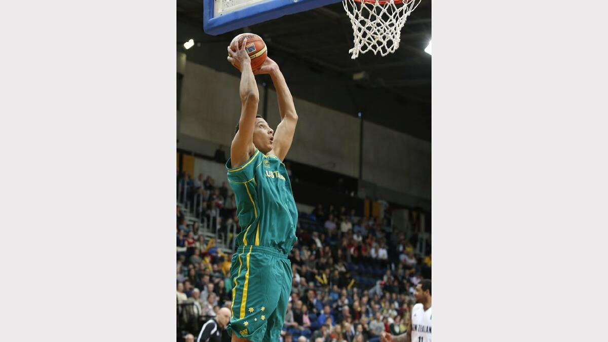 Ben Simmons playing for Australia. 