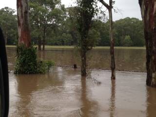 Flooding at Mandalong. Picture Shannon Weiley. 