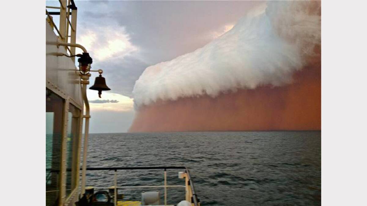 WONDER WALL: A dust storm off Western Australia.  
