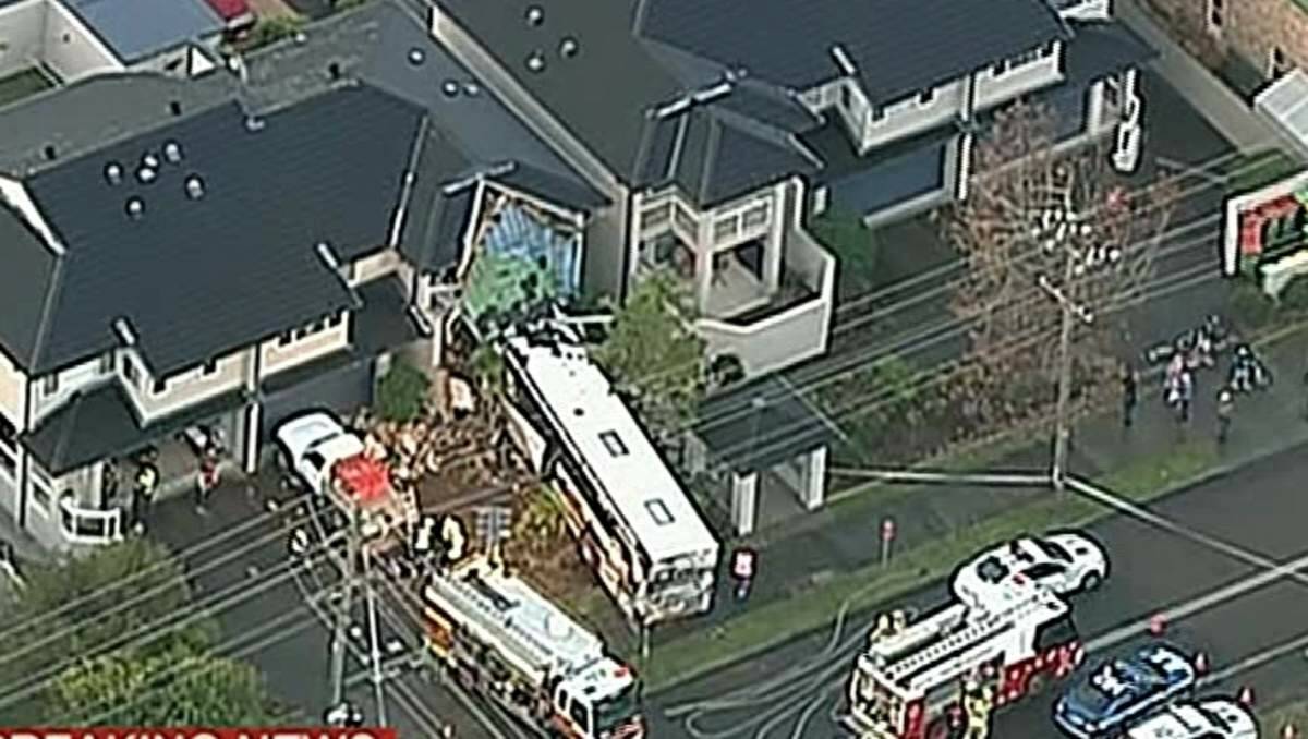 Scene of the fatal bus crash at  Greenfield and Richard Road, Empire Bay. Picture: NBN News