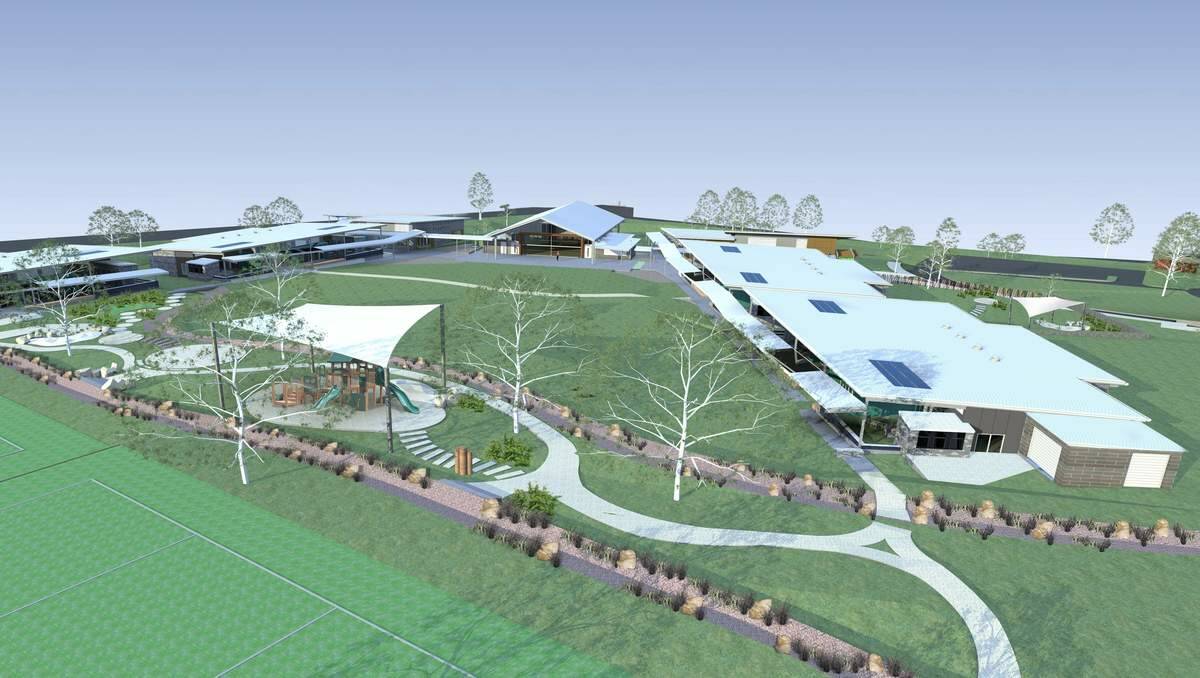 MORE SPACES: An artist’s impression of the new school, which the diocese director of schools, Ray Collins, says will relieve pressure on existing institutions.  
