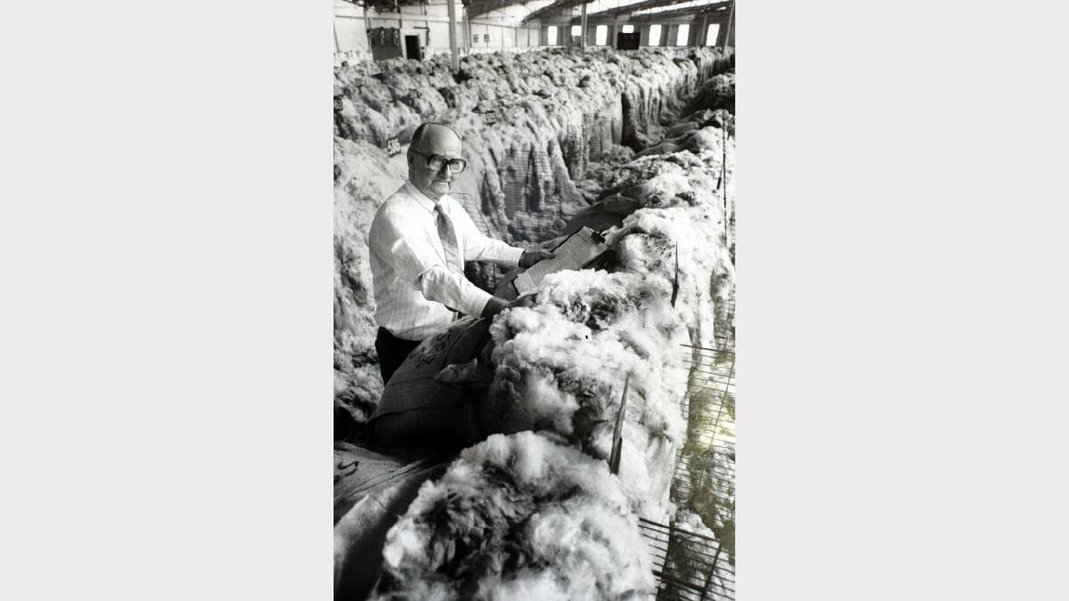 5th of february 1980 Vic Boettcher at Elder Smith Wool Store on Darby st Cooks Hill