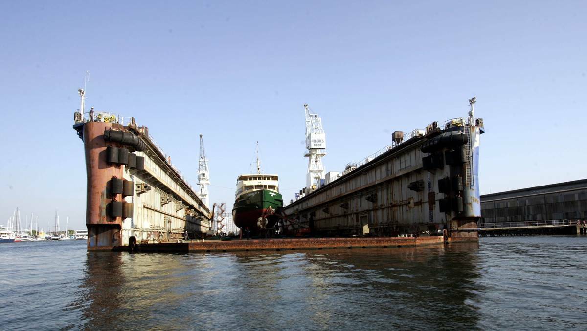 SAILING: Newcastle’s floating dock Muloobinba may be headed to Singapore.  