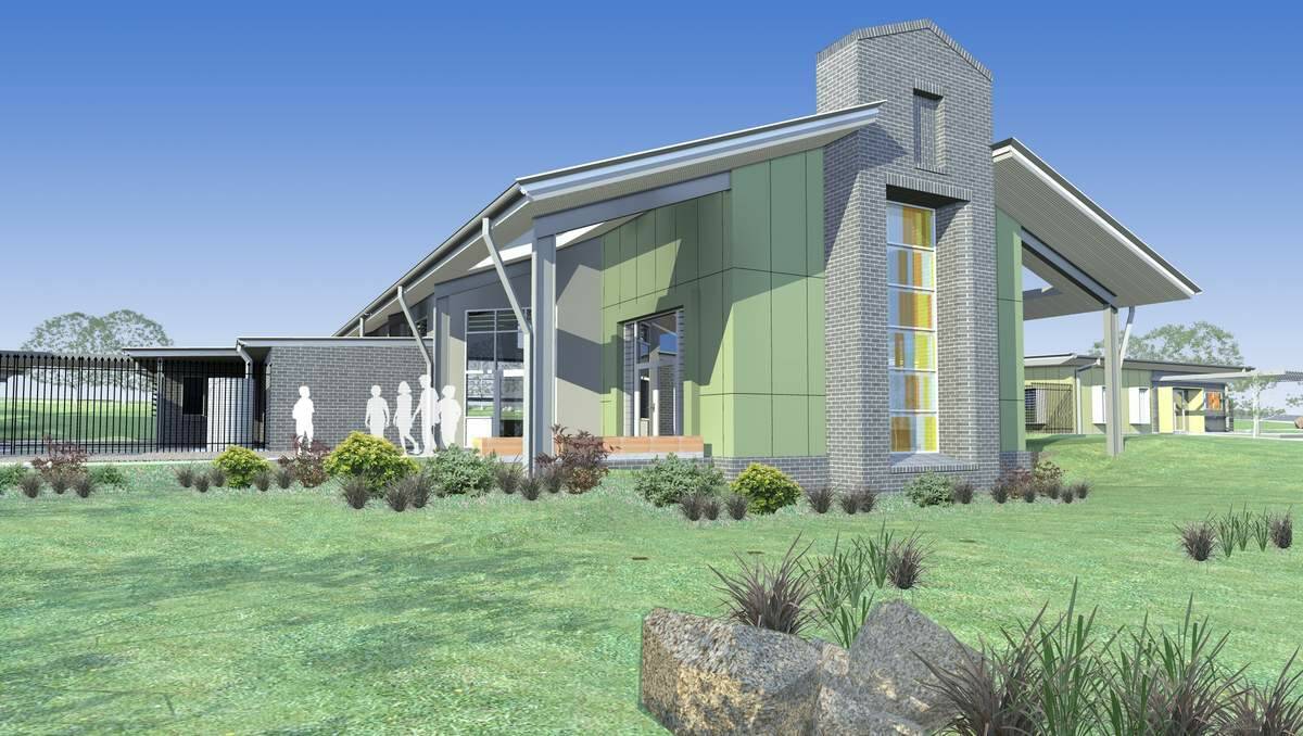 MORE SPACES: An artist’s impression of the new school, which the diocese director of schools, Ray Collins, says will relieve pressure on existing institutions.  