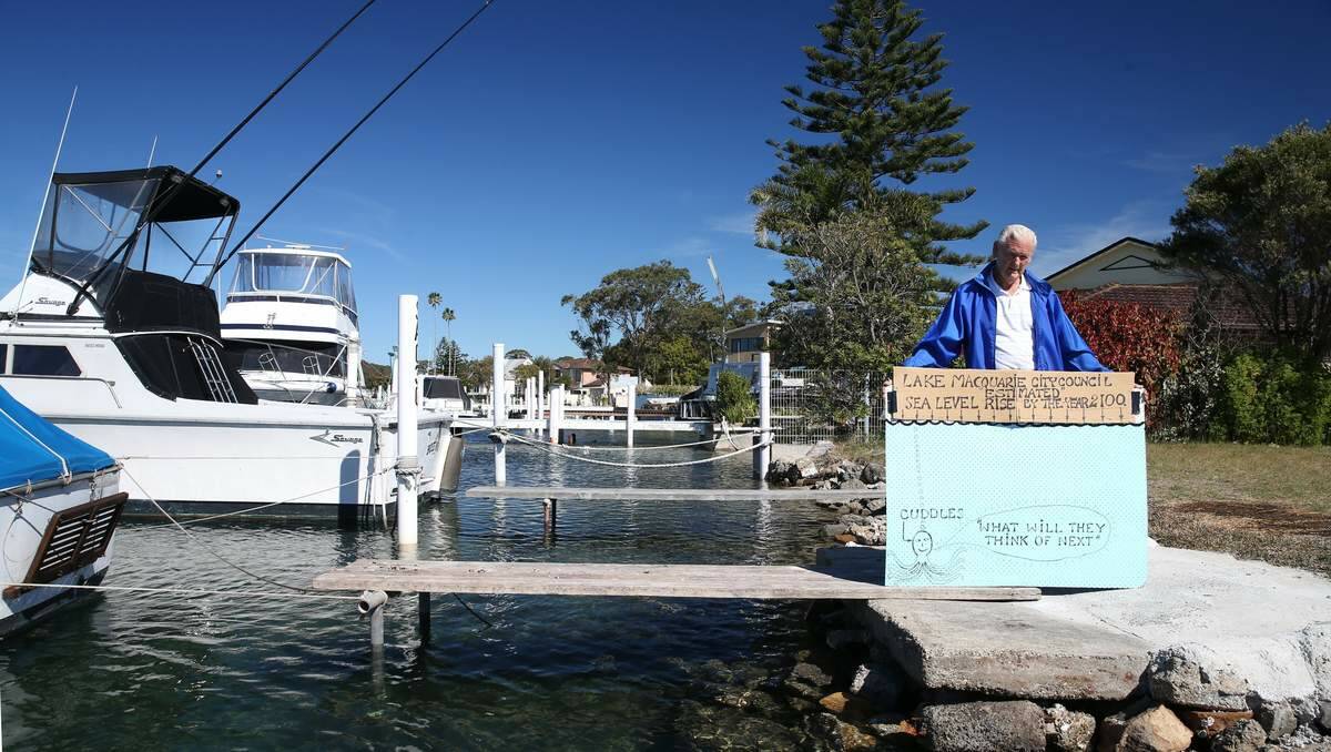Swansea property owner Ken Hoff is calling for Lake Macquarie City Council to drop its sea-level rise and flooding notations from properties. Picture Dean Osland 