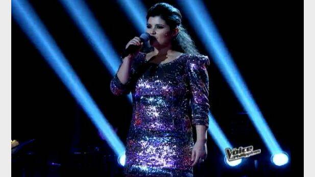 Marissa Saroca performing Crazy in Love for her blind audition on The Voice in the Philippines. Picture; The Voice