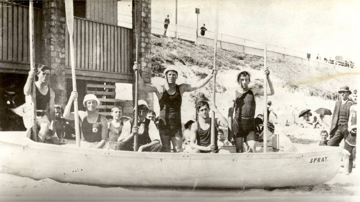 ARCHIVAL REVIVAL 1900s: Photographs from the Newcastle Herald's files. The first Newcastle-built surf boat, the Spray, constructed in 1913 by Newcastle Surf Club members.