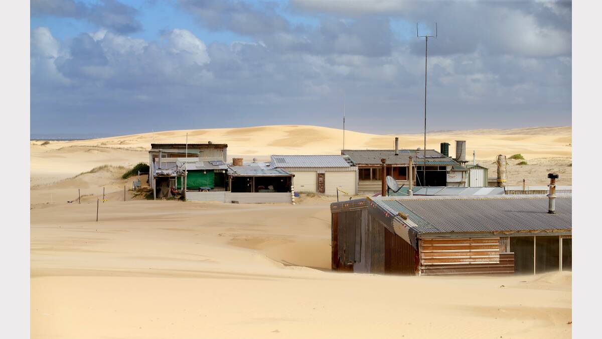 Worimi Conservation Lands Stockton Bight Stockton Beach update Picture shows Tin City Huts 31st July 2013 NCH NEWS Picture by DEAN OSLAND