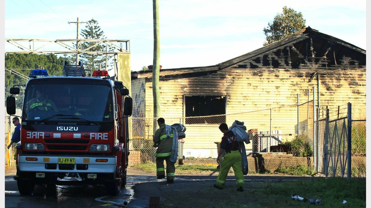 Scenes from the fire that destroyed the Morrow Park Bowling Club early Tuesday morning.