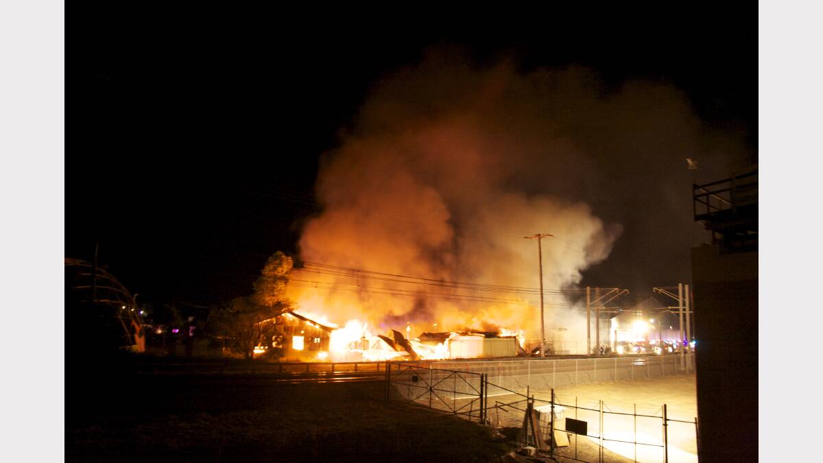 Scenes from the fire that destroyed the Morrow Park Bowling Club early Tuesday morning.