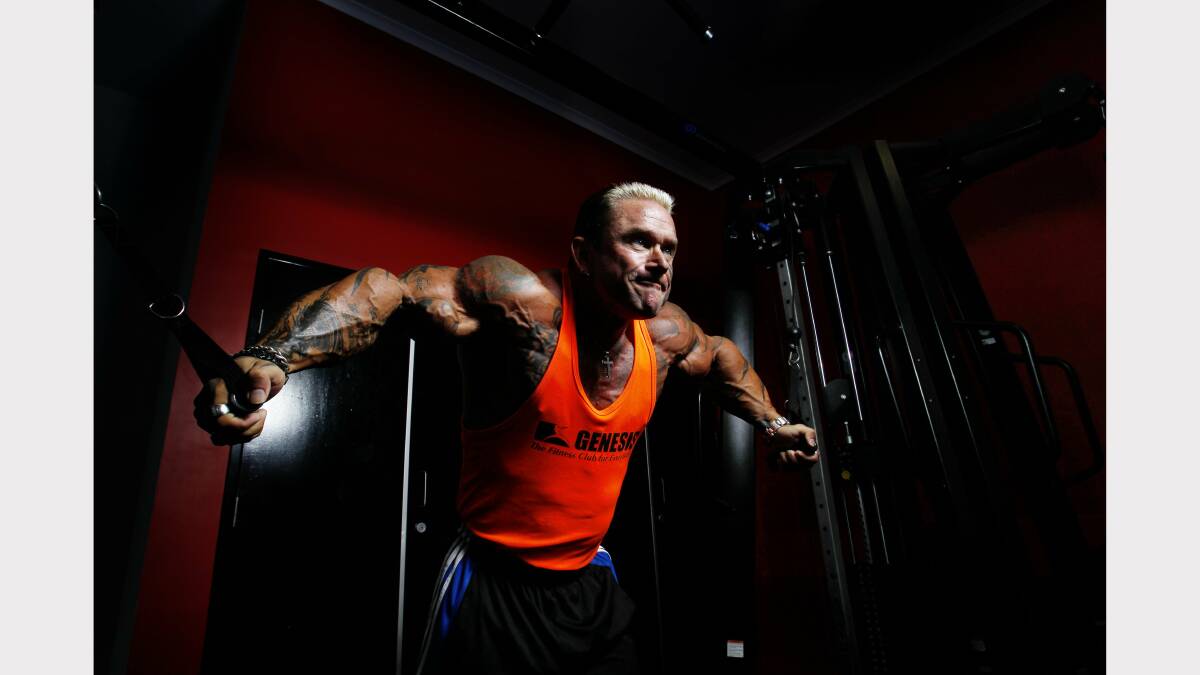 IN SHAPE: Lee Priest-McCutcheon works out at Genesis gym in Mayfield.   Picture: Max Mason-Hubers