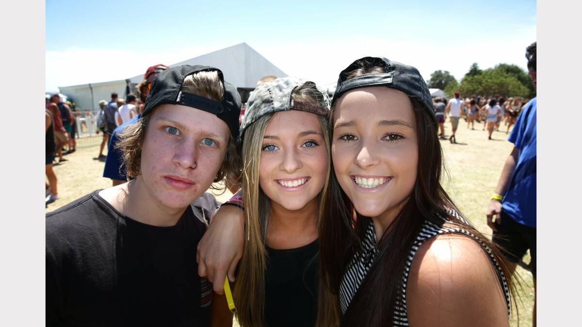 Music fans at the Fat As Butter festival at the Newcastle Foreshore on Saturday. Picture by Ryan Osland