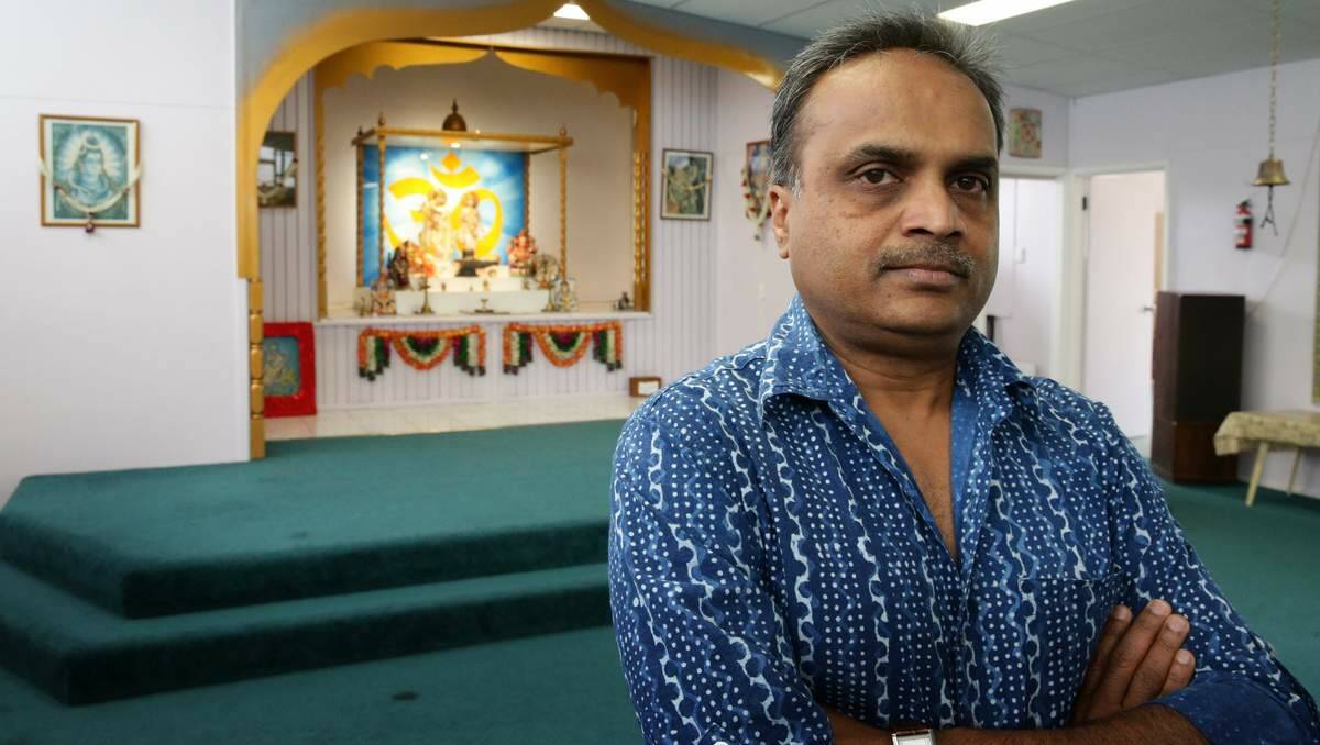 DENIED: Ravi Pullareddy, of the Vedic Samiti temple at Cardiff, which will be denied promised funds.