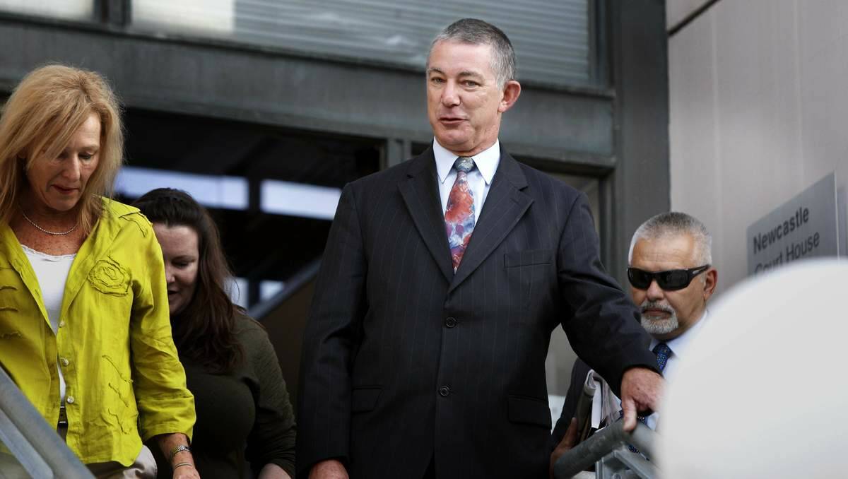 SIDELINED:  Detective Chief Inspector Peter Fox leaves court after the second day of the inquiry into police handling of abuse. Picture: Darren Pateman 