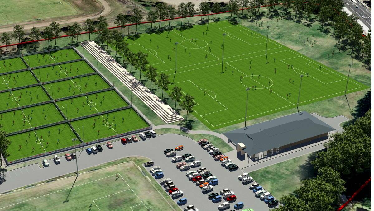 The plans for the football facility.