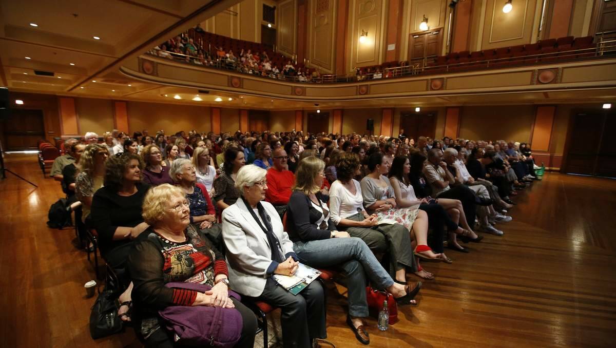 A captive audience during the city’s first-ever writer’s festival. Picture: Dean Osland