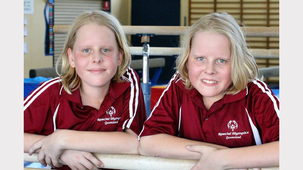 Hayden and Daniel Thompson, of QLD, celebrated their 14th birthday. Picture: Peter Muhlbock / Special Olympics Australia
