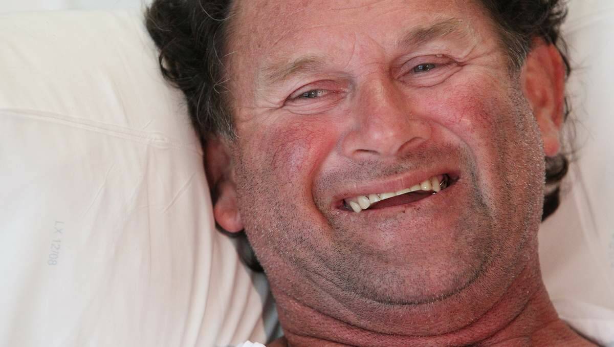 RECOVERING: Allan Saunders, an experienced fisherman, was attacked while trying to free a shark from a mullet net. Picture: Ryan Osland