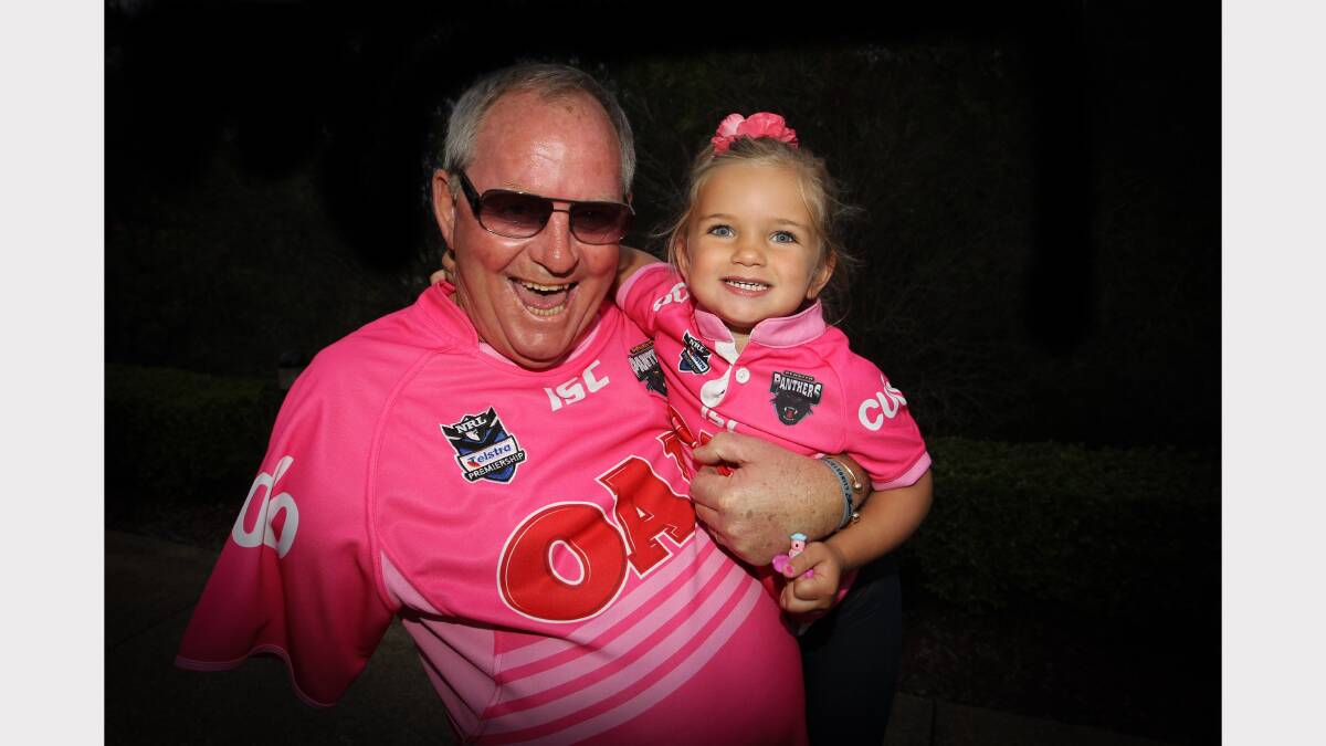 Jack Newton and his grand daughter Matilda at the welcome BBQ.