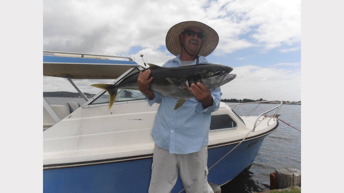 CROWNED: Chris Heaton, from Newcastle, wins the Jarvis Walker tacklebox and Tsunami lure pack for this 15-kilogram kingfish he reeled in after a 20-minute fight in Lake Macquarie at  the weekend. 