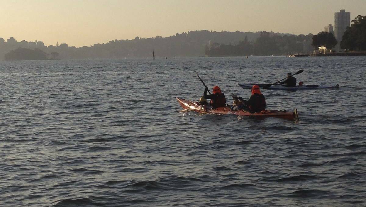 Soldiers during their gruelling 1000km kayak trek from Sydney to Brisbane. Picture: Mates4Mates